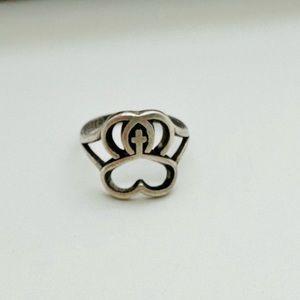 Vintage Sterling Silver Claddaugh Cross Ring